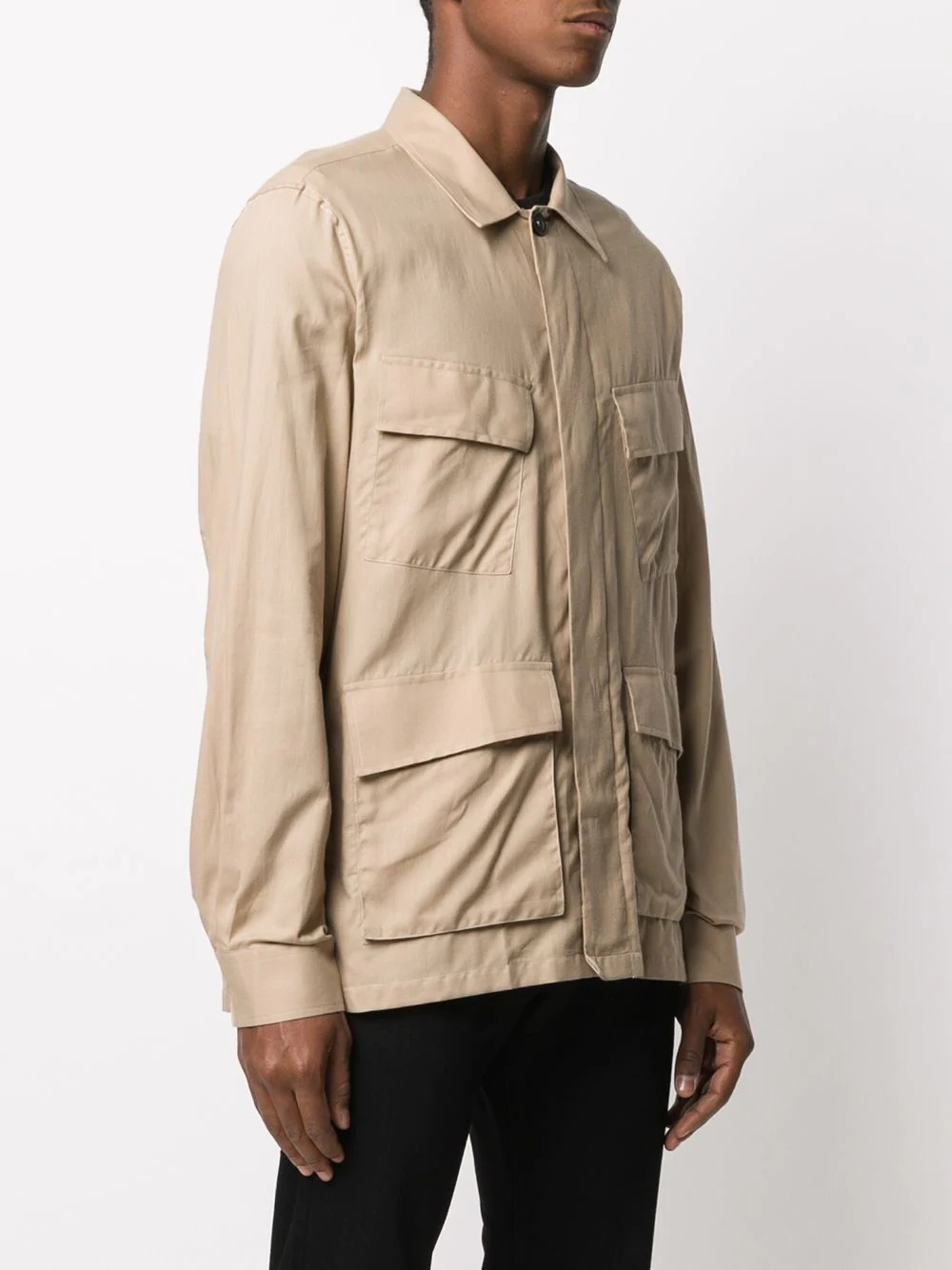 multi-pocket shirt jacket - 3