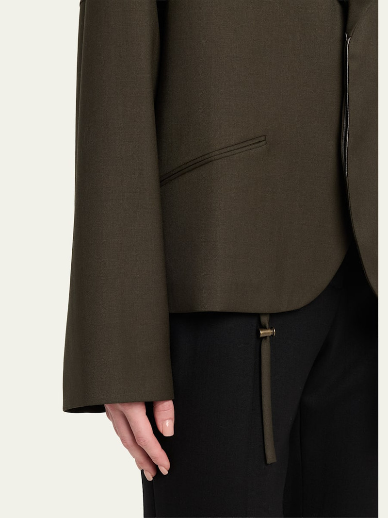 Relaxed Wool Cardigan Blazer 5