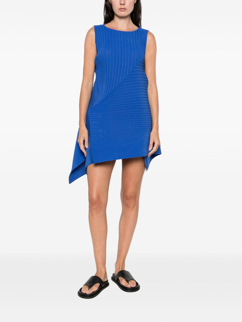 ISSEY MIYAKE Fold pleats sleeveless mini dress outlook