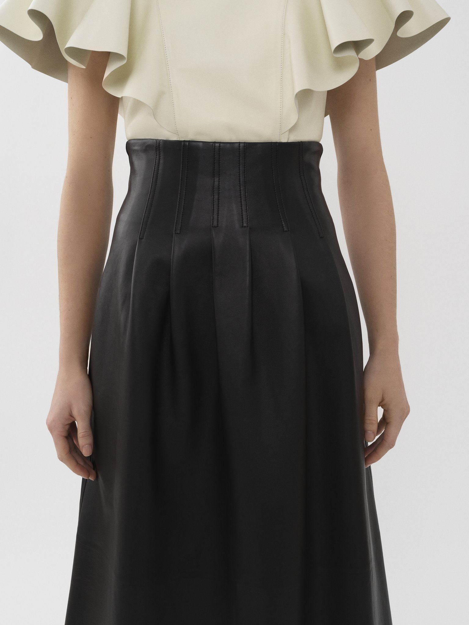PLEATED MID-LENGTH SKIRT - 5