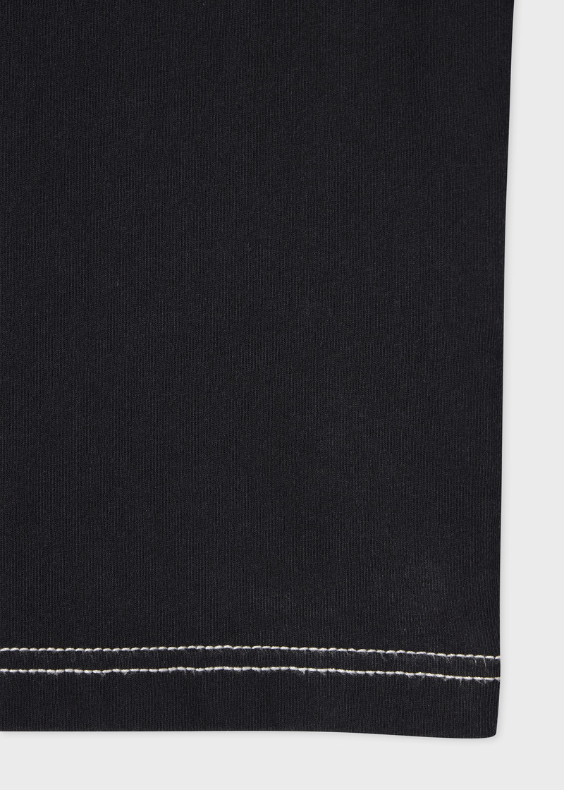 Paul Smith Black Pigment Dyed 'Happy' T-Shirt outlook