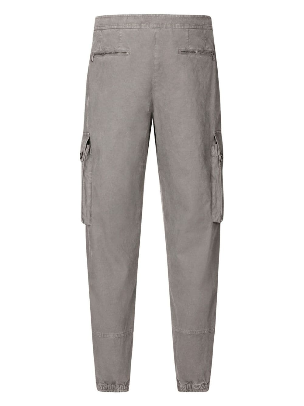 logo-patch cotton cargo trousers - 5