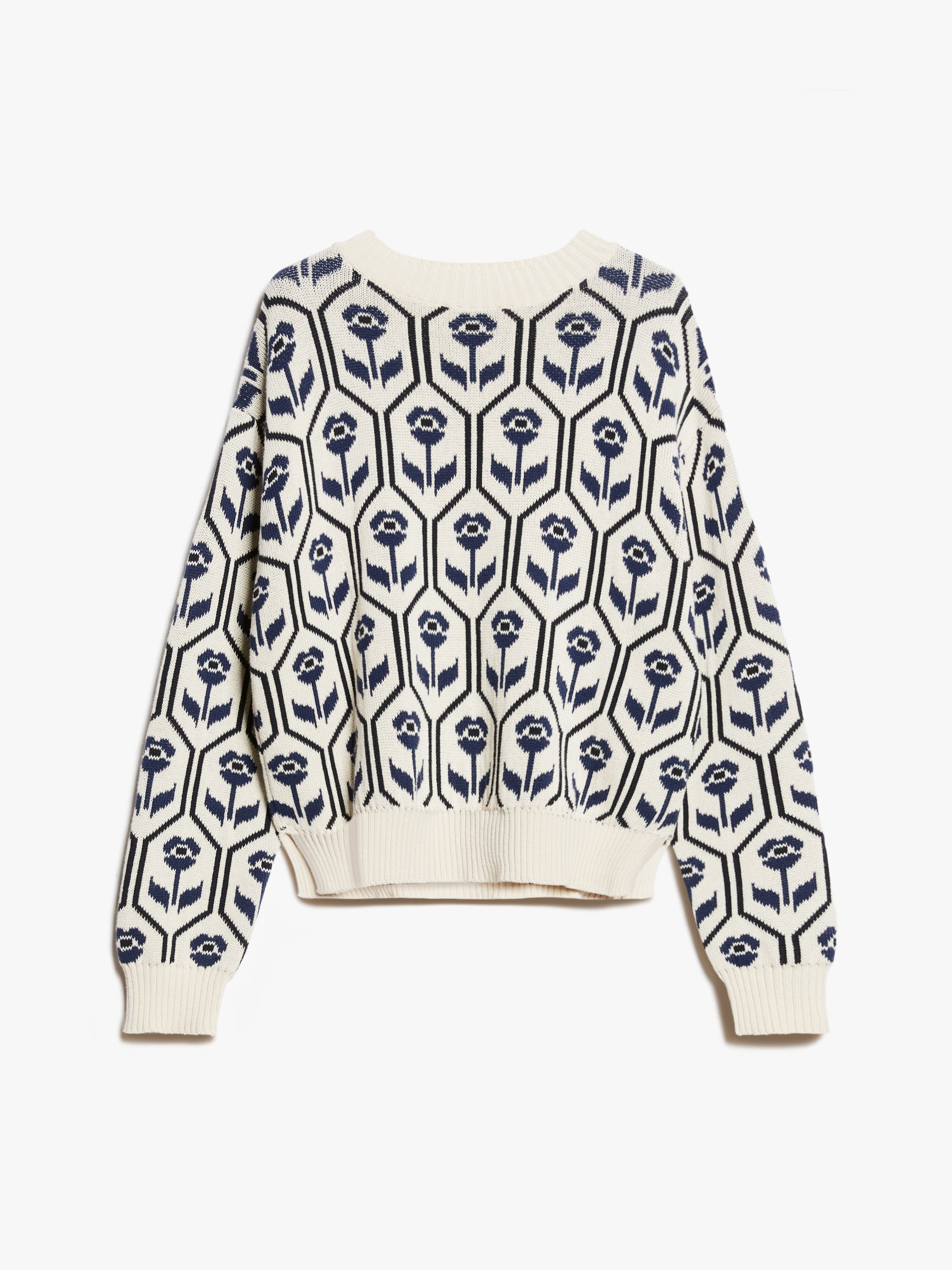 ODEON Jacquard-knit cotton sweater - 1