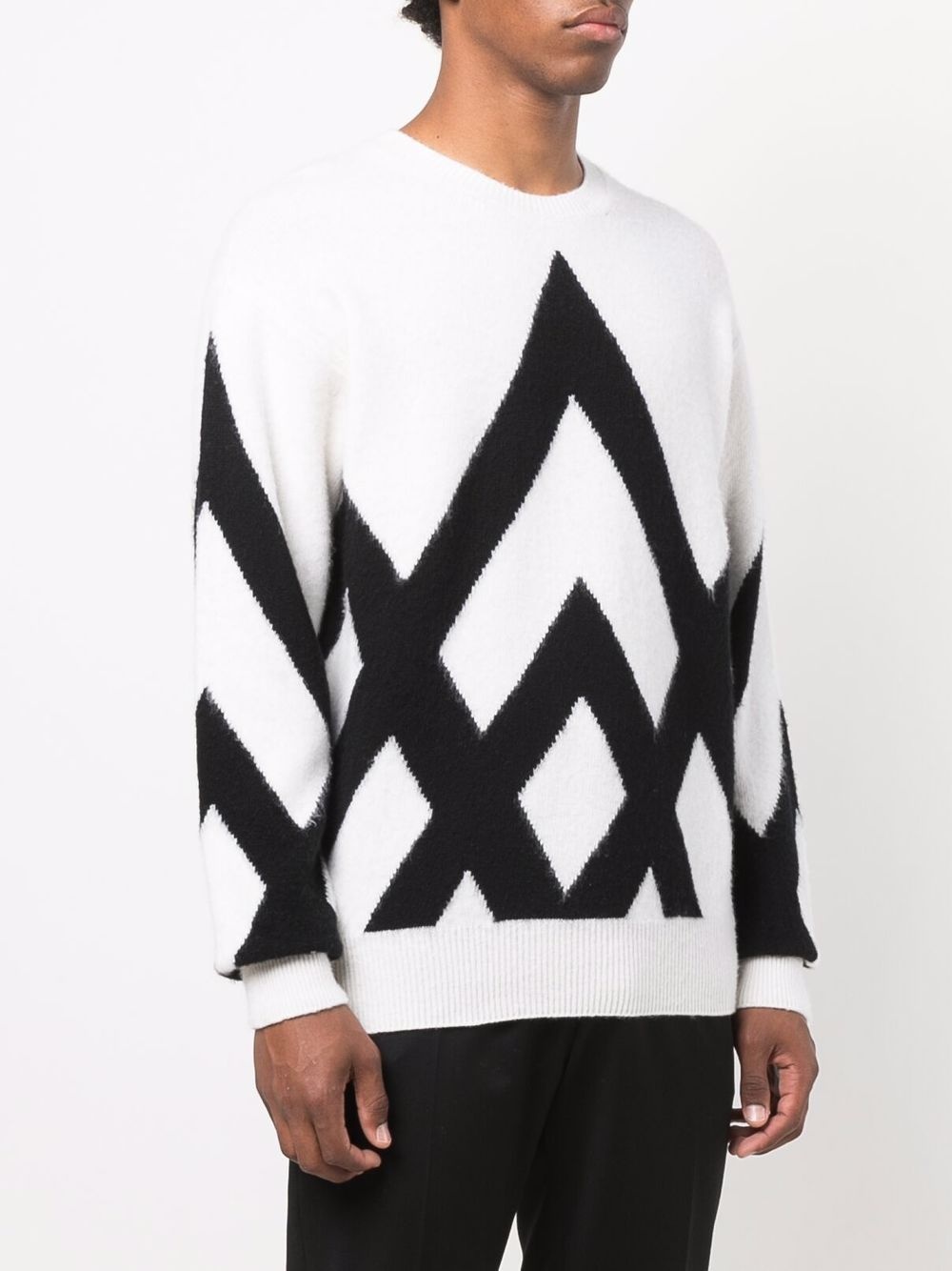 intarsia logo jumper - 3