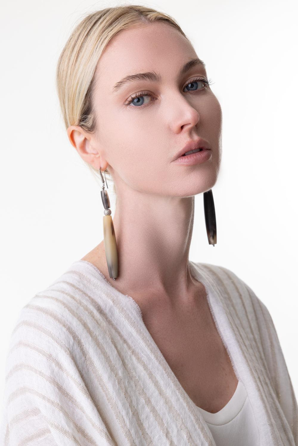 Horn Drop Earrings - 2