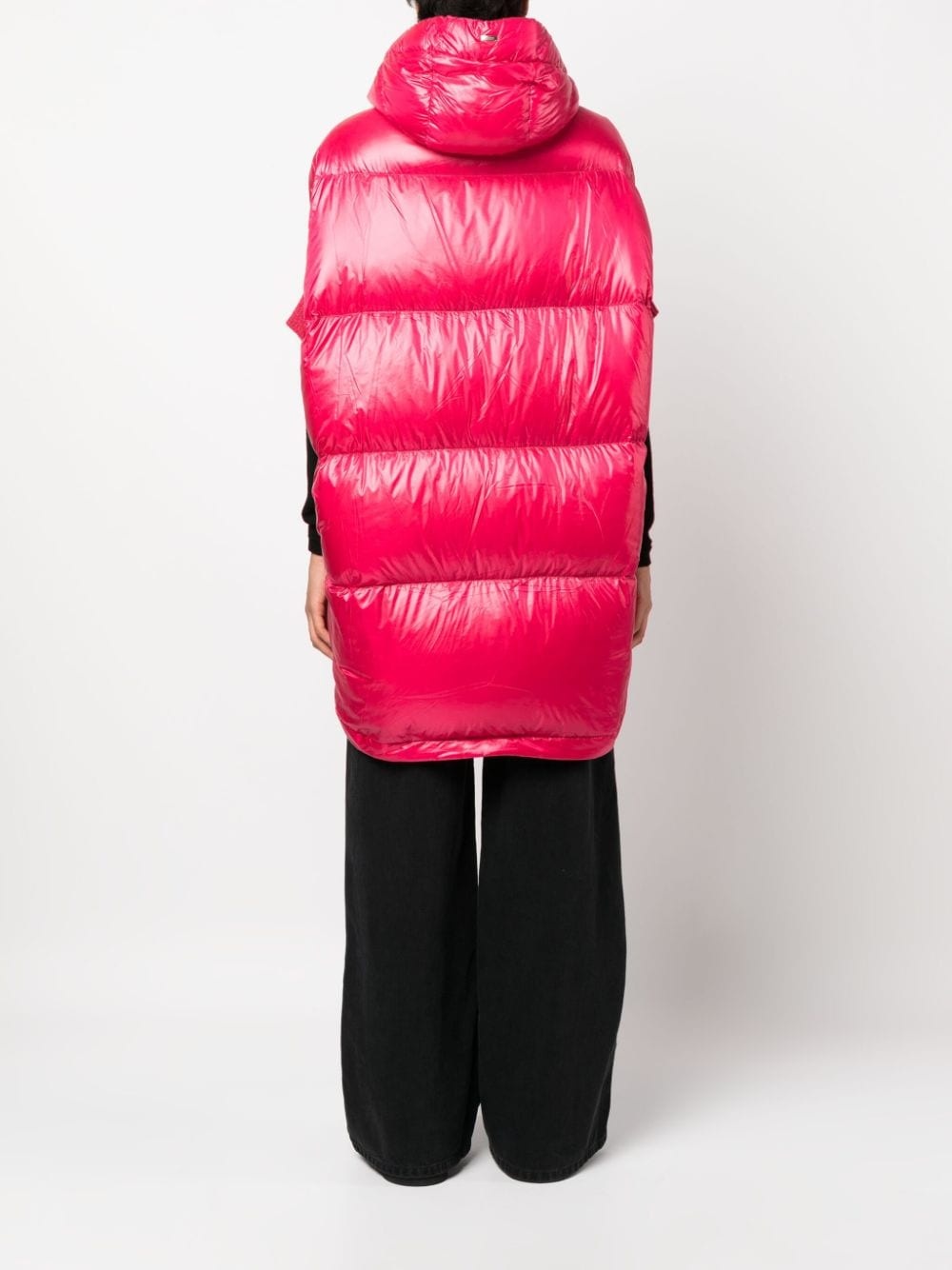 drawstring-hood quilted puffer jacket - 4