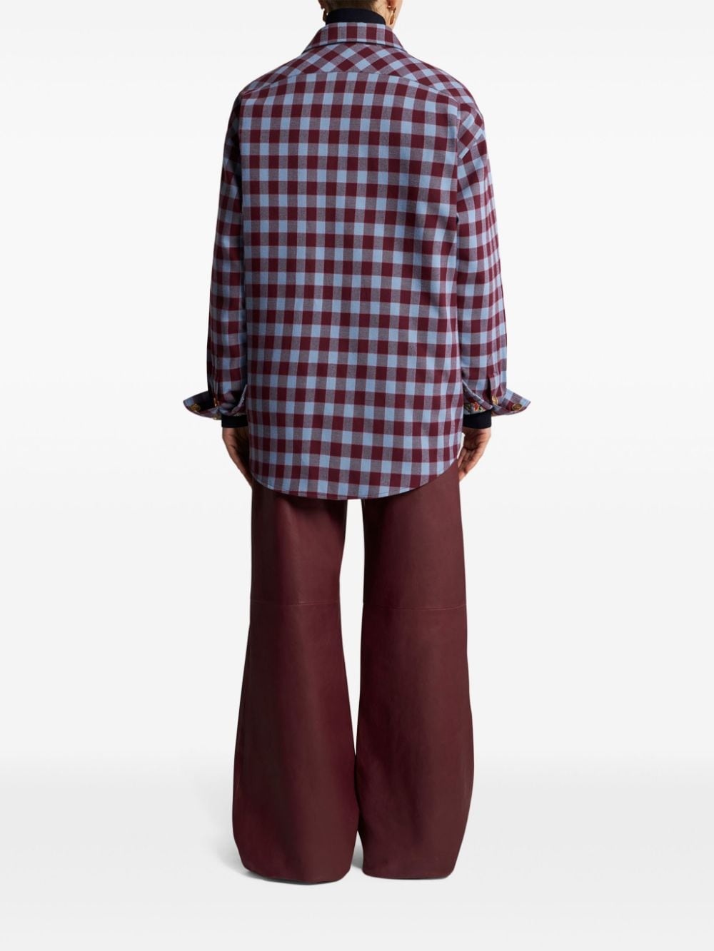 padded check jacquard shirt - 4