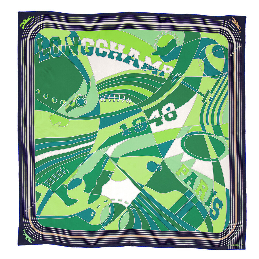 Longchamp League Sqaure Silk Scarf - 4