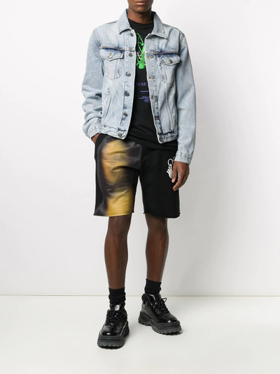 Off-White blurred Monalisa track shorts outlook