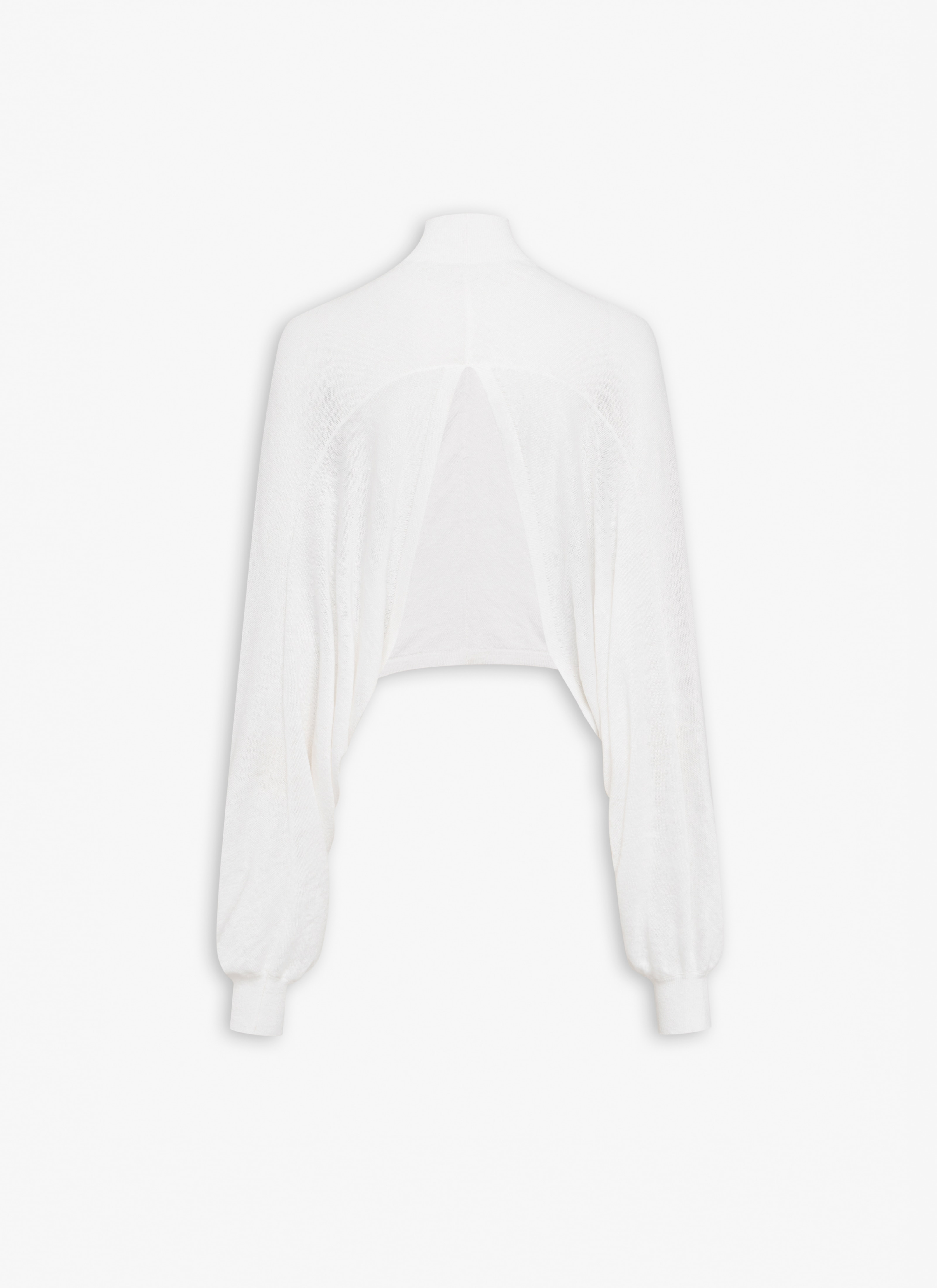 COTTON LINEN KNIT BARE BACK JUMPER - 4