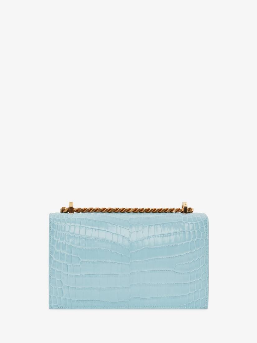Jewelled Satchel in Pale Blue - 3