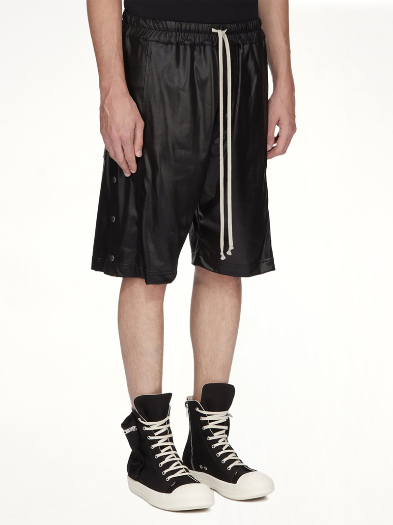 Rick Owens DRKSHDW Wide Pusher Shorts in Black outlook