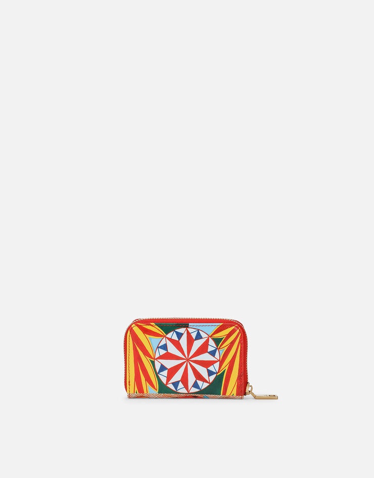 Zip-around coin pocket in Carretto-print Dauphine calfskin - 3