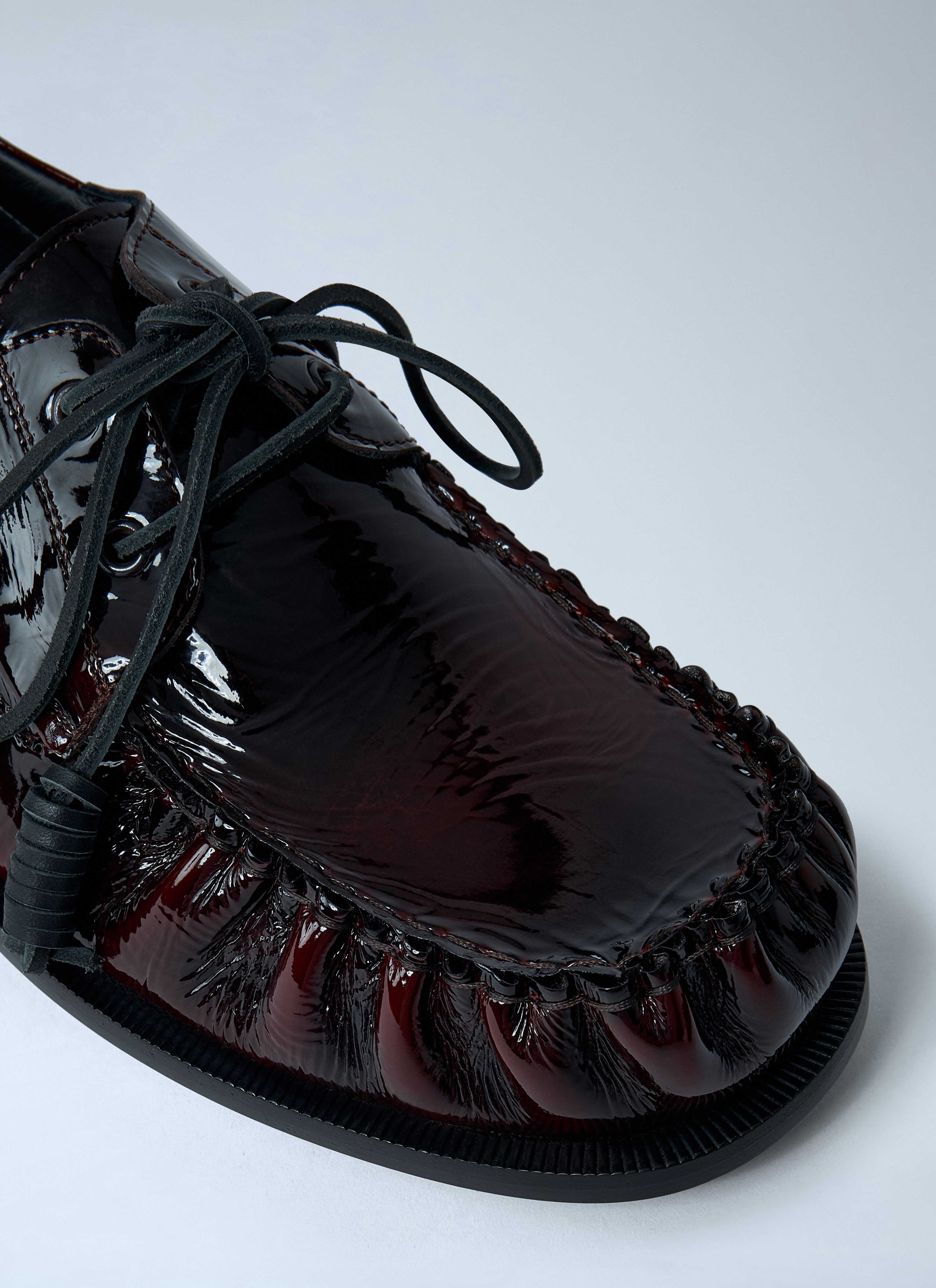 Patent Lace-up Shoes - 3