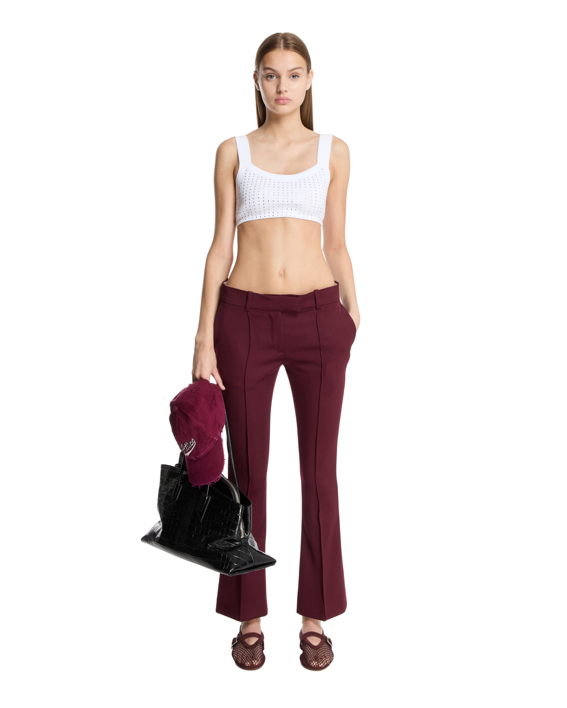 Burgundy Long Pants - 2