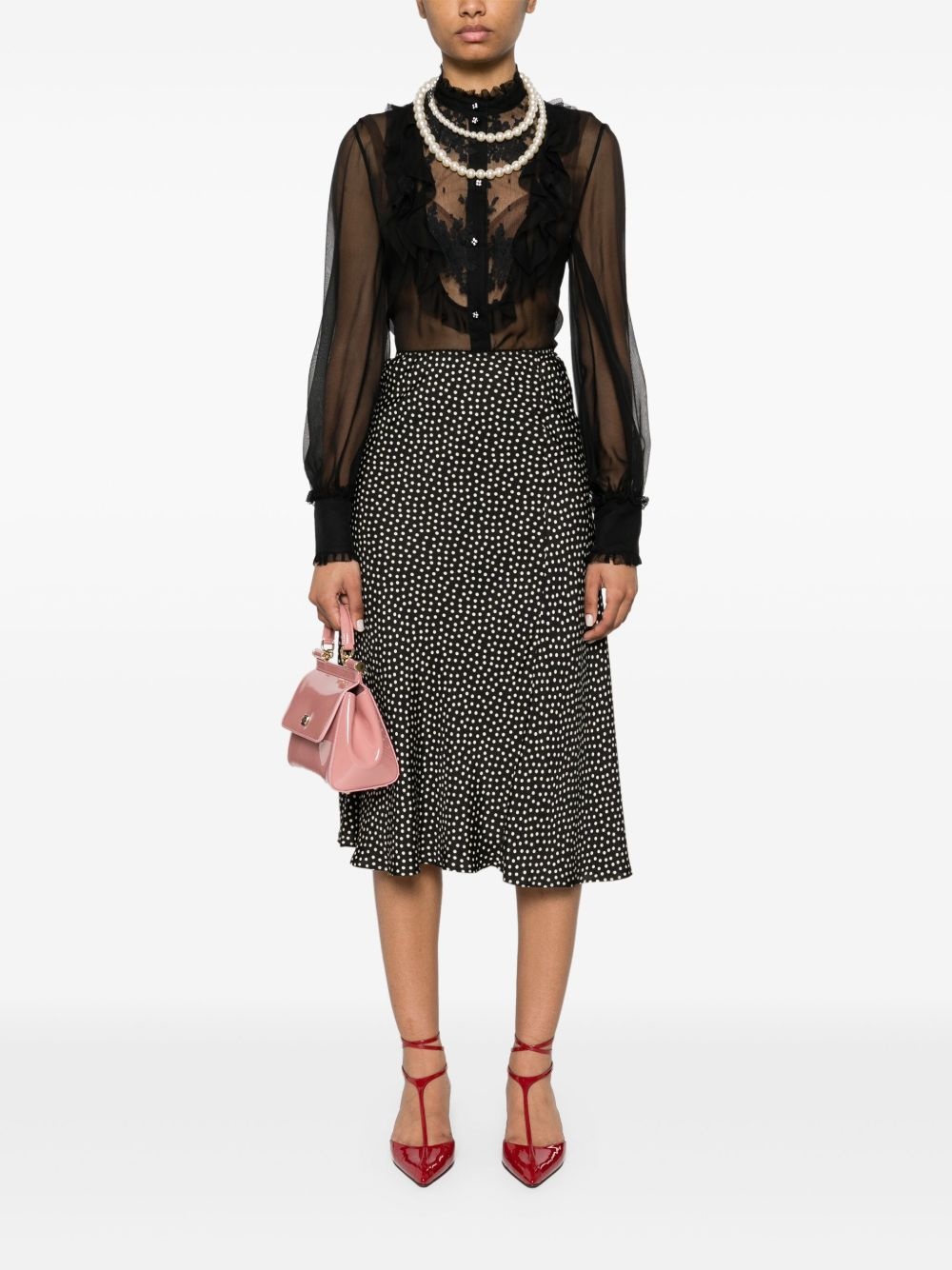 ruffle-detail shirt - 2