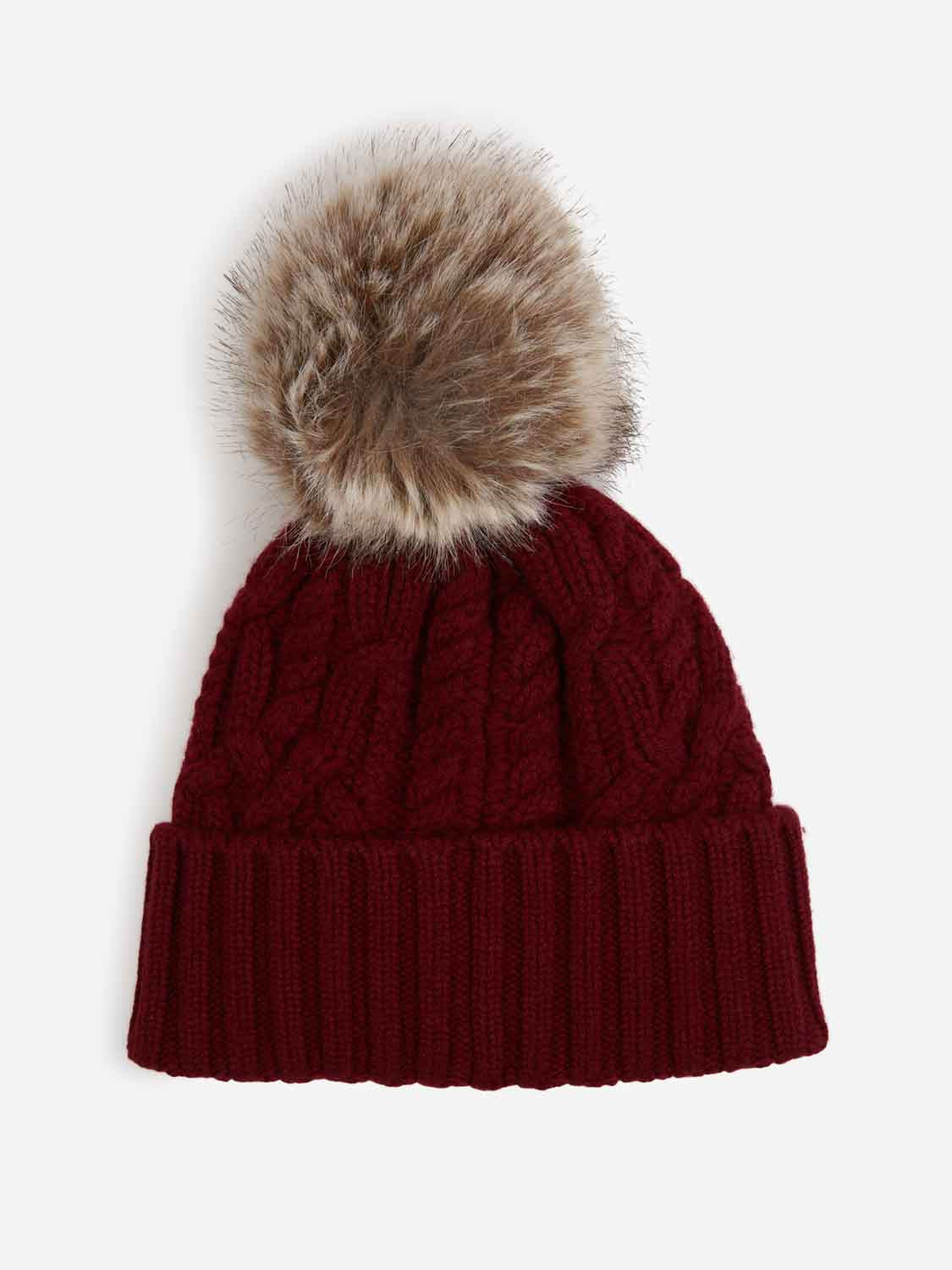 CASHMERE HAT WITH POM-POM - 2