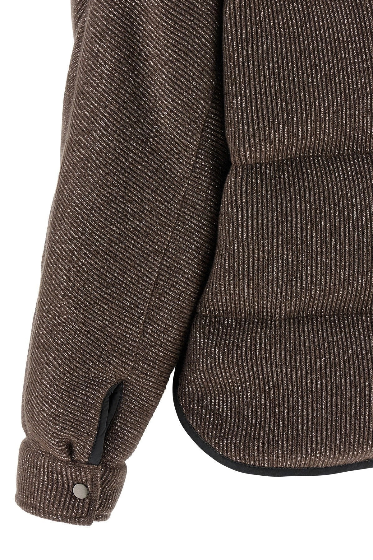 Brunello Cucinelli Women Lame Wool Down Jacket - 4