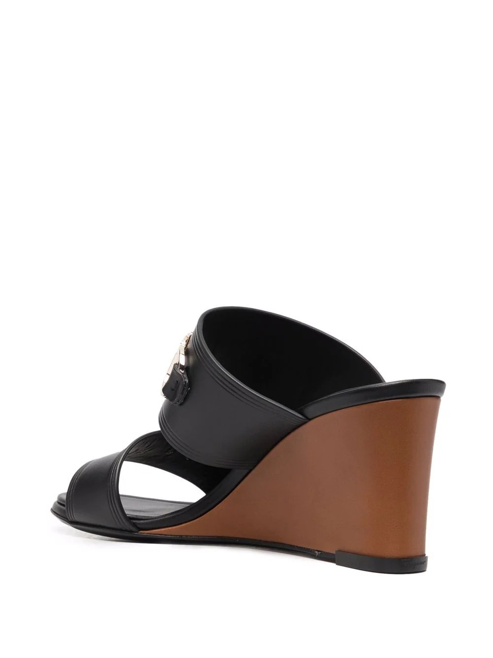 horsebit-detail open toe sandals - 3