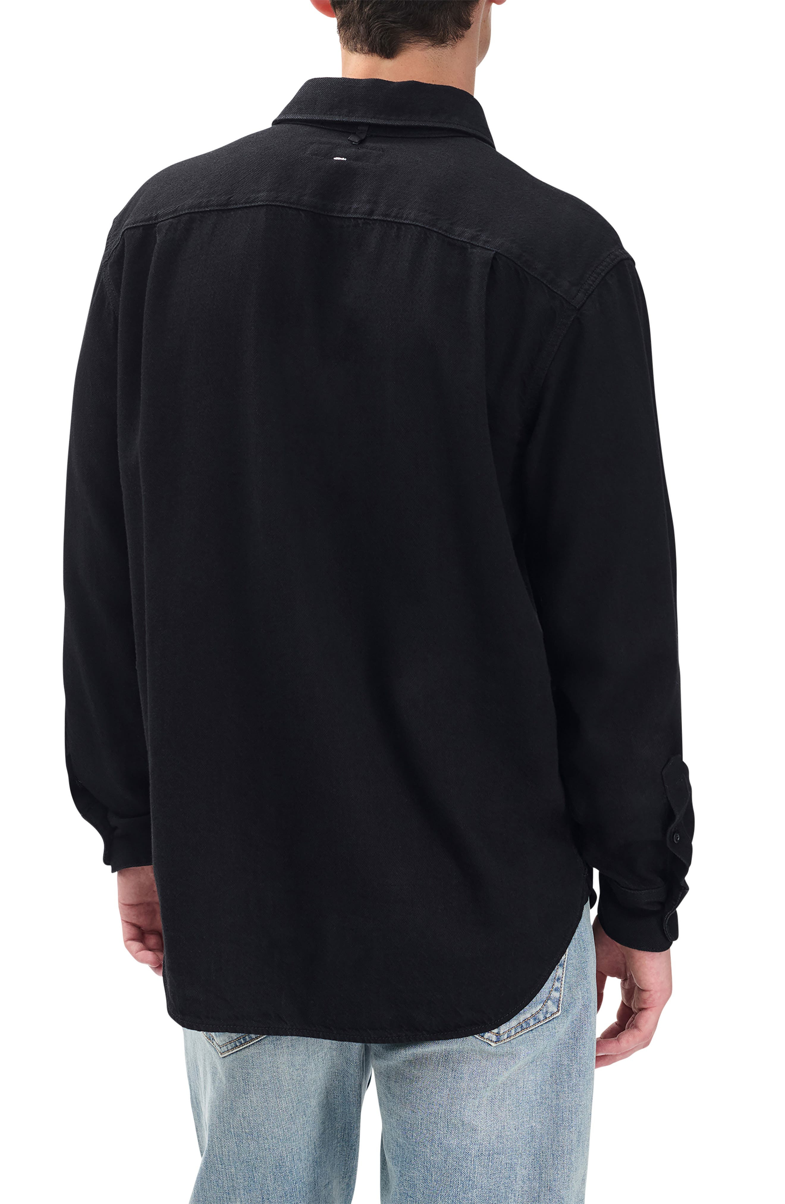 rag & bone Finch Denim Button-Up Shirt in Black at Nordstrom - 3