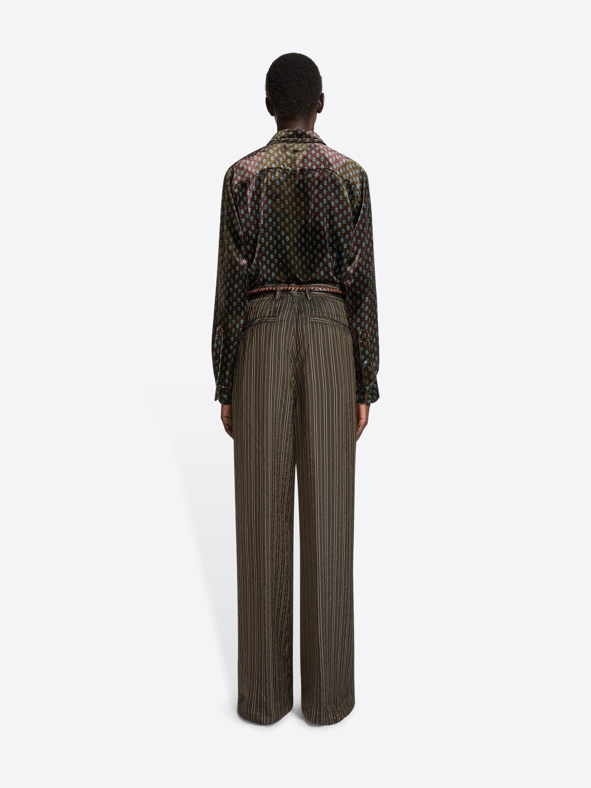 PRINTED VELVET SHIRT - 4