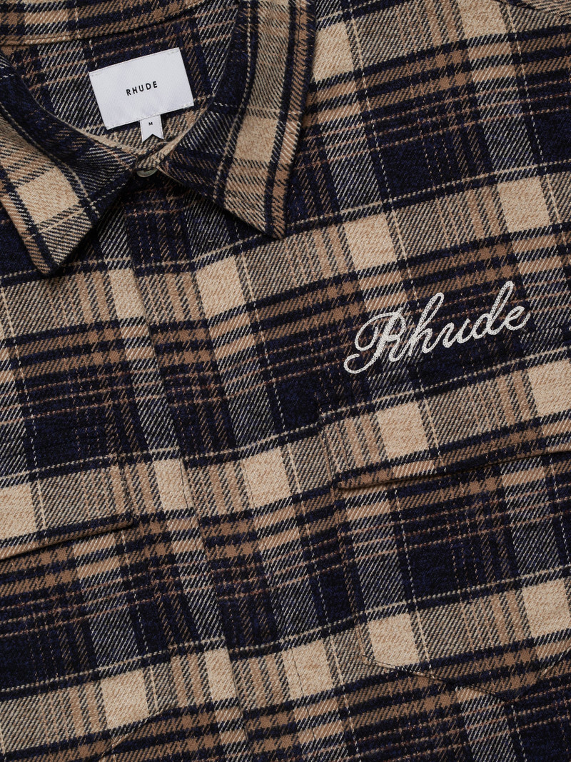 RHUDE SCRIPT LOGO FLANNEL 3