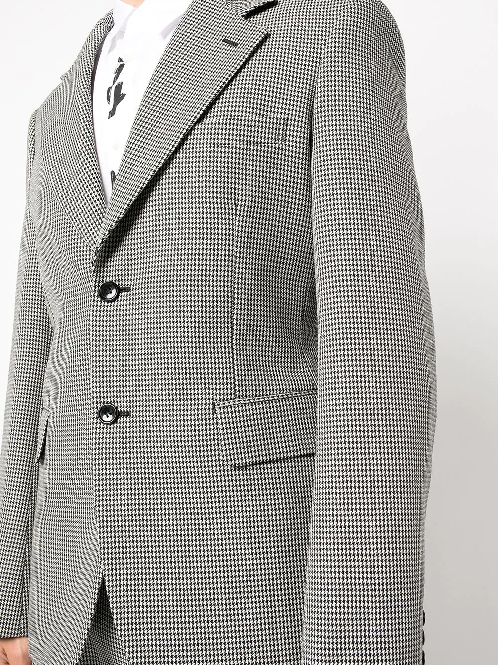 houndstooth-pattern wool blazer - 5