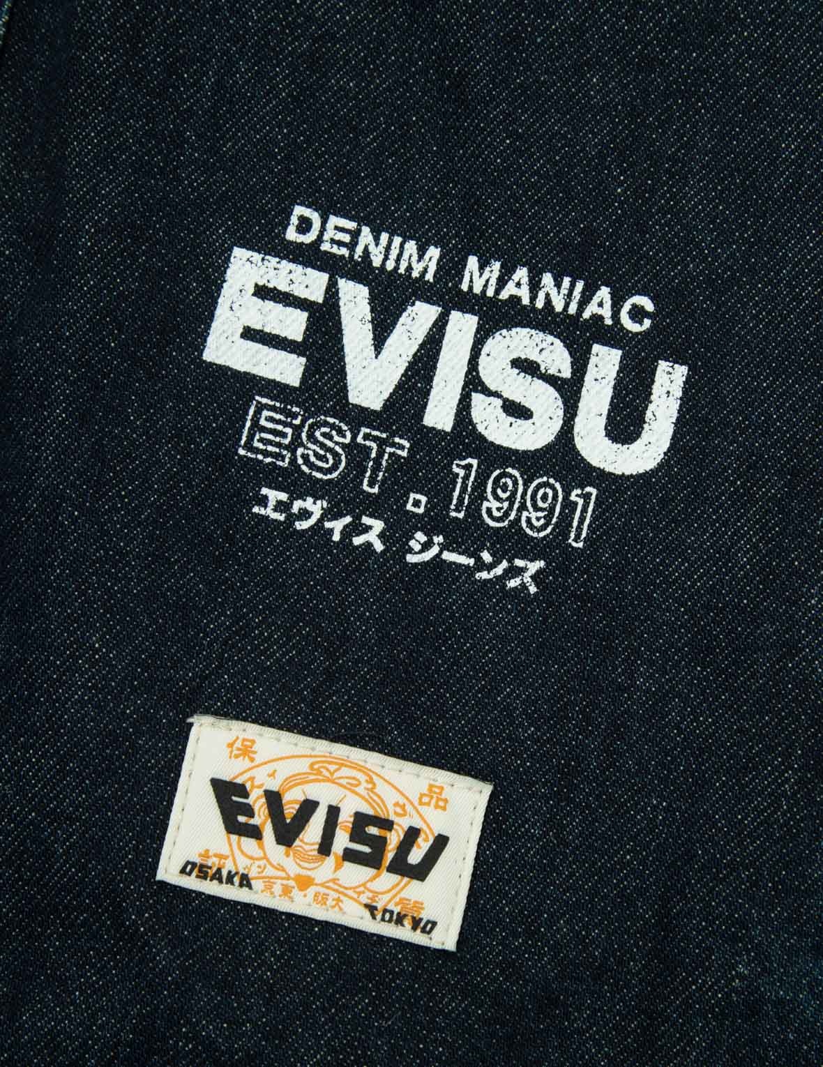 Logo Print Loose Fit Hooded Denim Shirt Jacket - 11