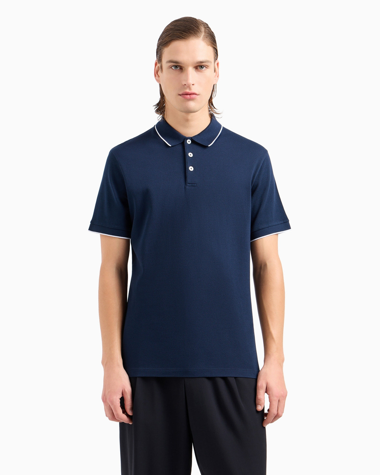 Piqué polo shirt in lisle cotton yarn - 4