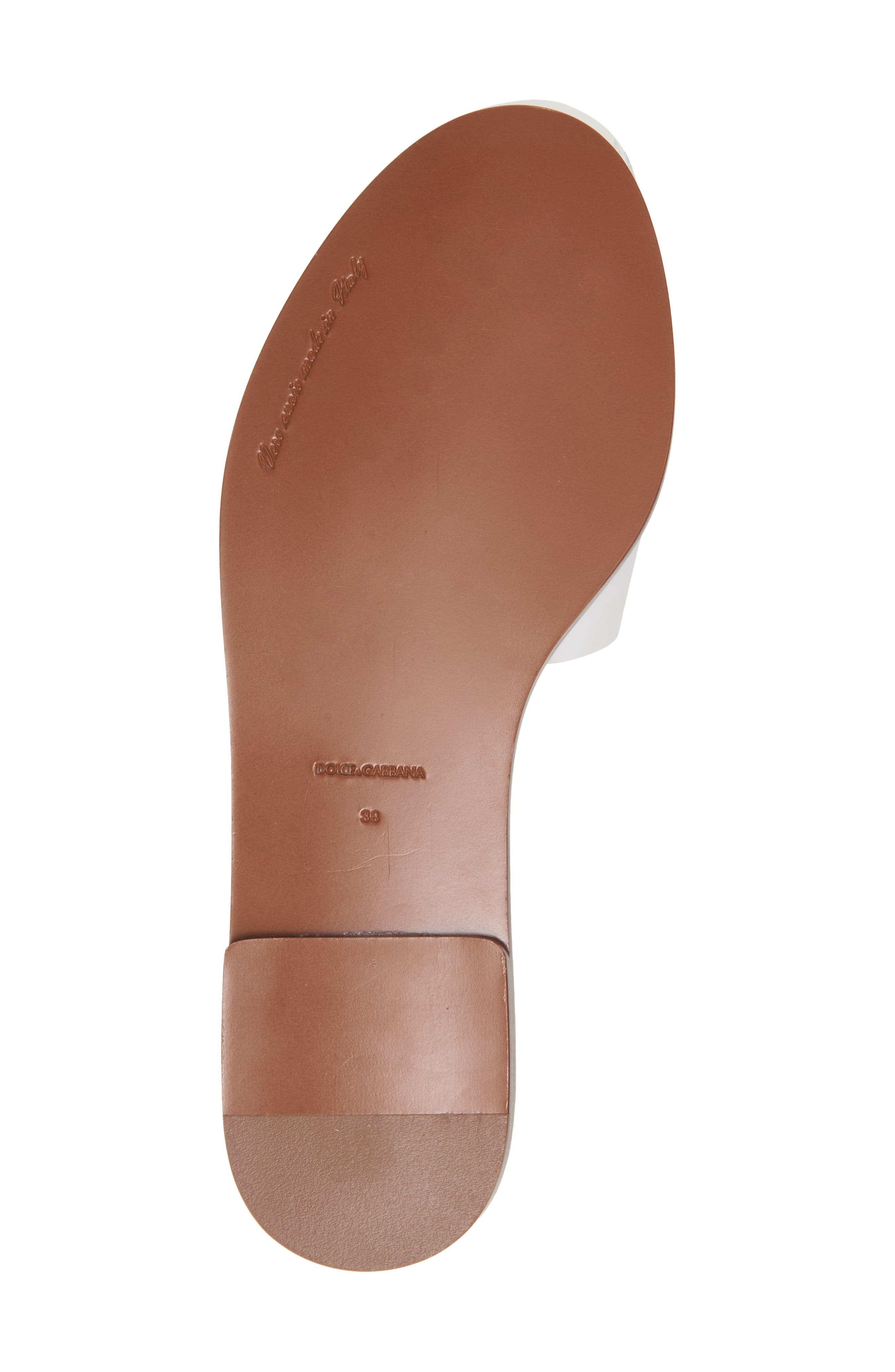 Dolce&Gabbana Capri Slide Sandal in Bianco Ottico at Nordstrom - 6