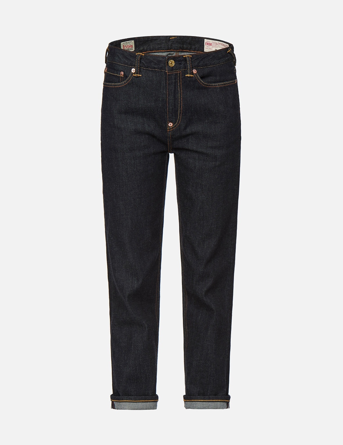BROCADE KAMON AND SEAGULL APPLIQUÉ STRAIGHT LEG JEANS - 2
