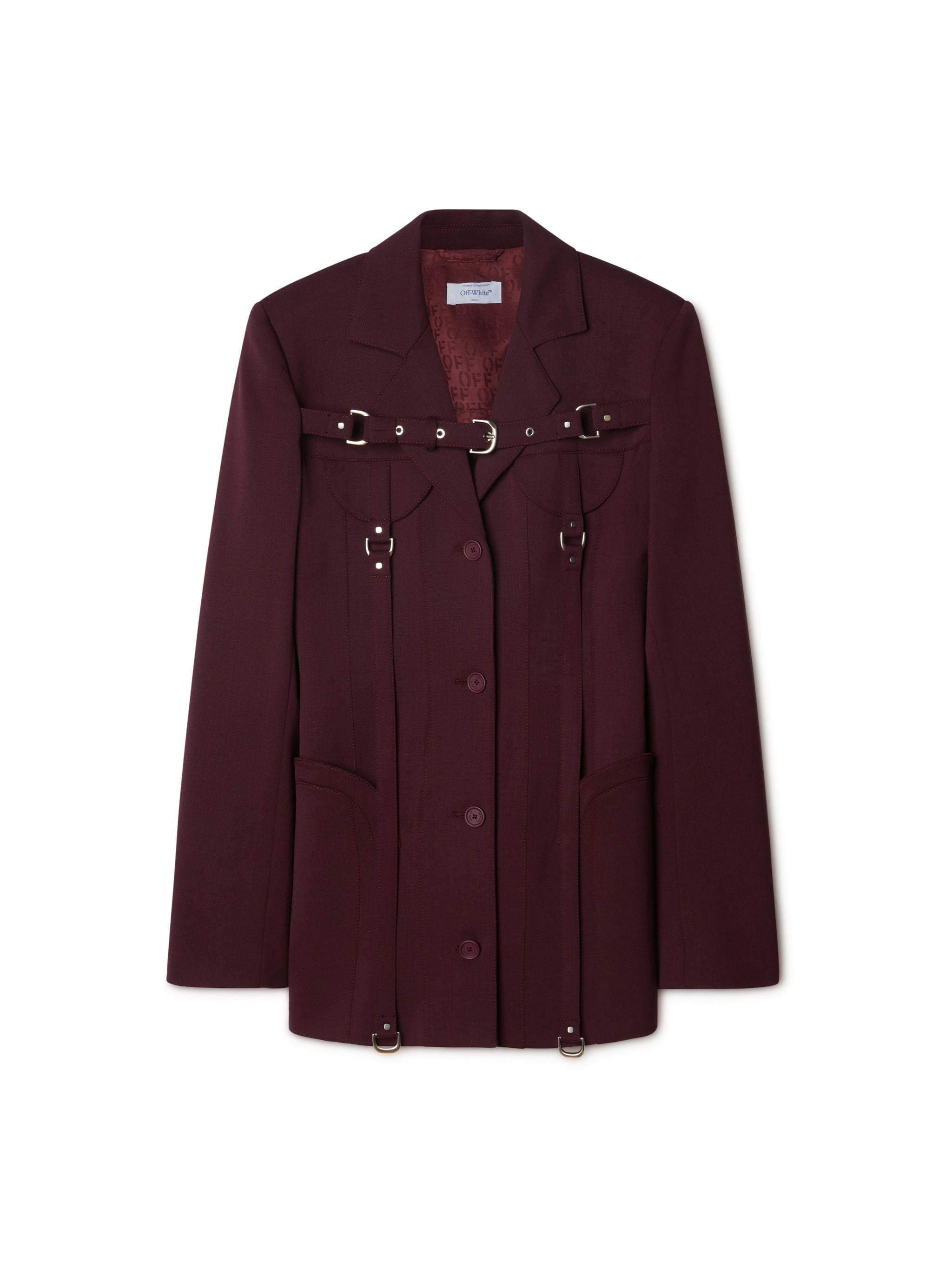 Wo Blend Cargo Round Pkt Jkt Burgundy N - 1