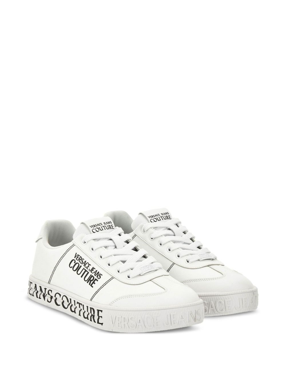 Logo leather sneaker - 3