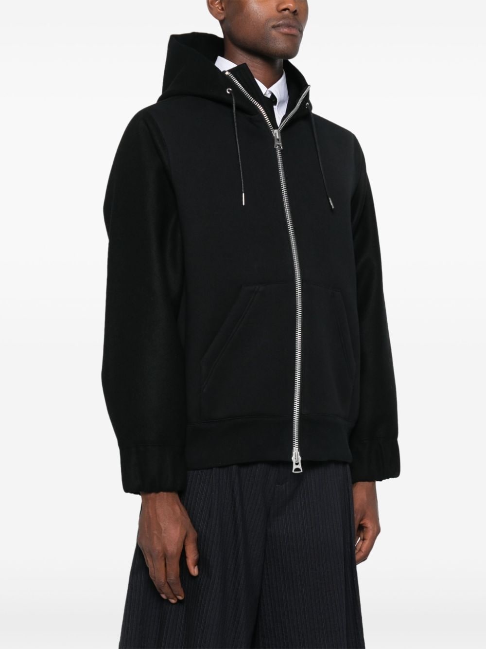 panelled hoodie - 3