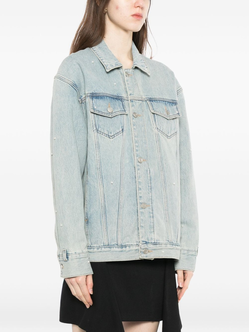 pearl embelished denim jacket 3