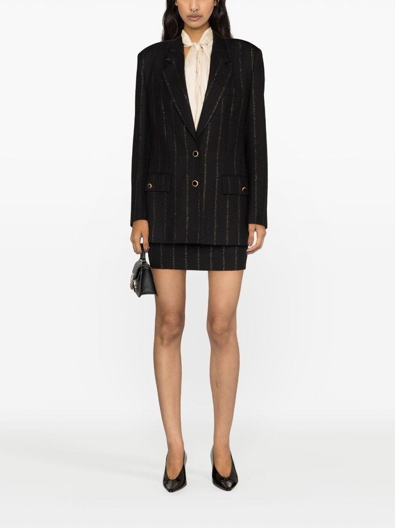 Alessandra Rich striped single-breasted blazer outlook