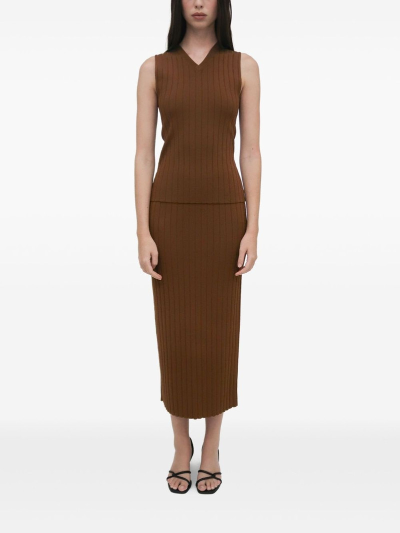 ROSETTA GETTY ribbed sleeveless top outlook