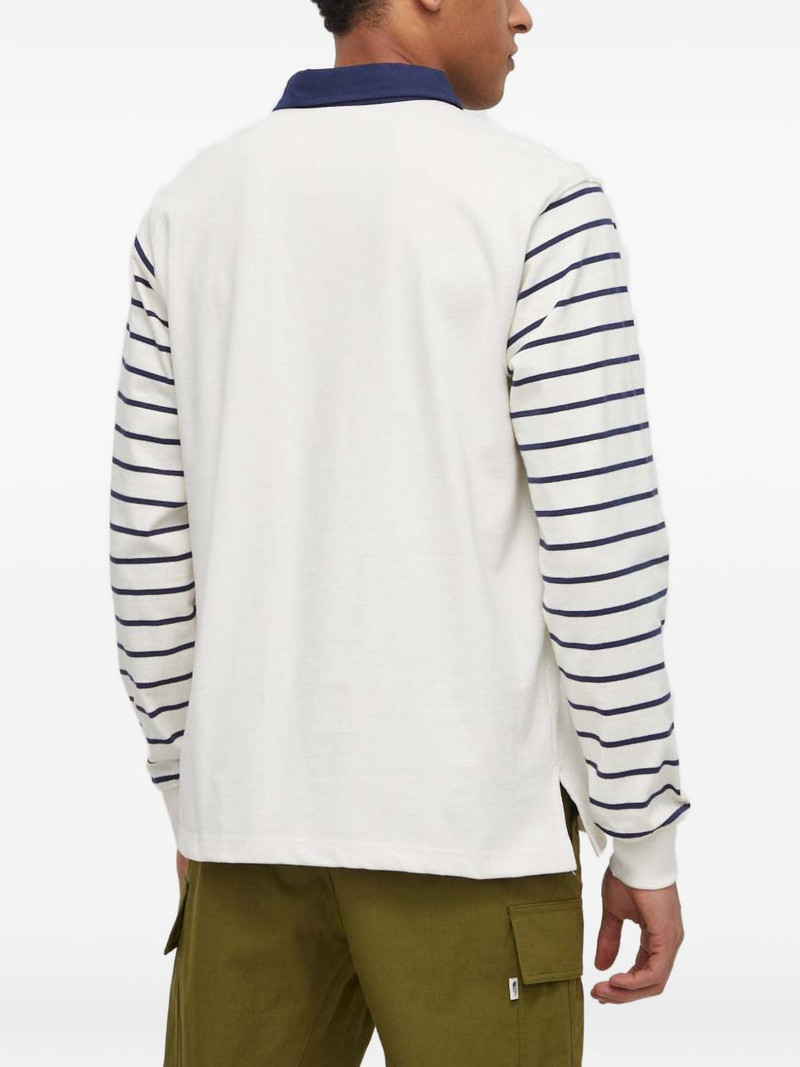 striped-arm logo-print polo shirt 3