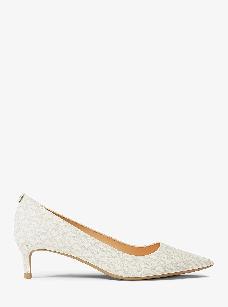Alina Flex Signature Logo Kitten Heel Pump - 1