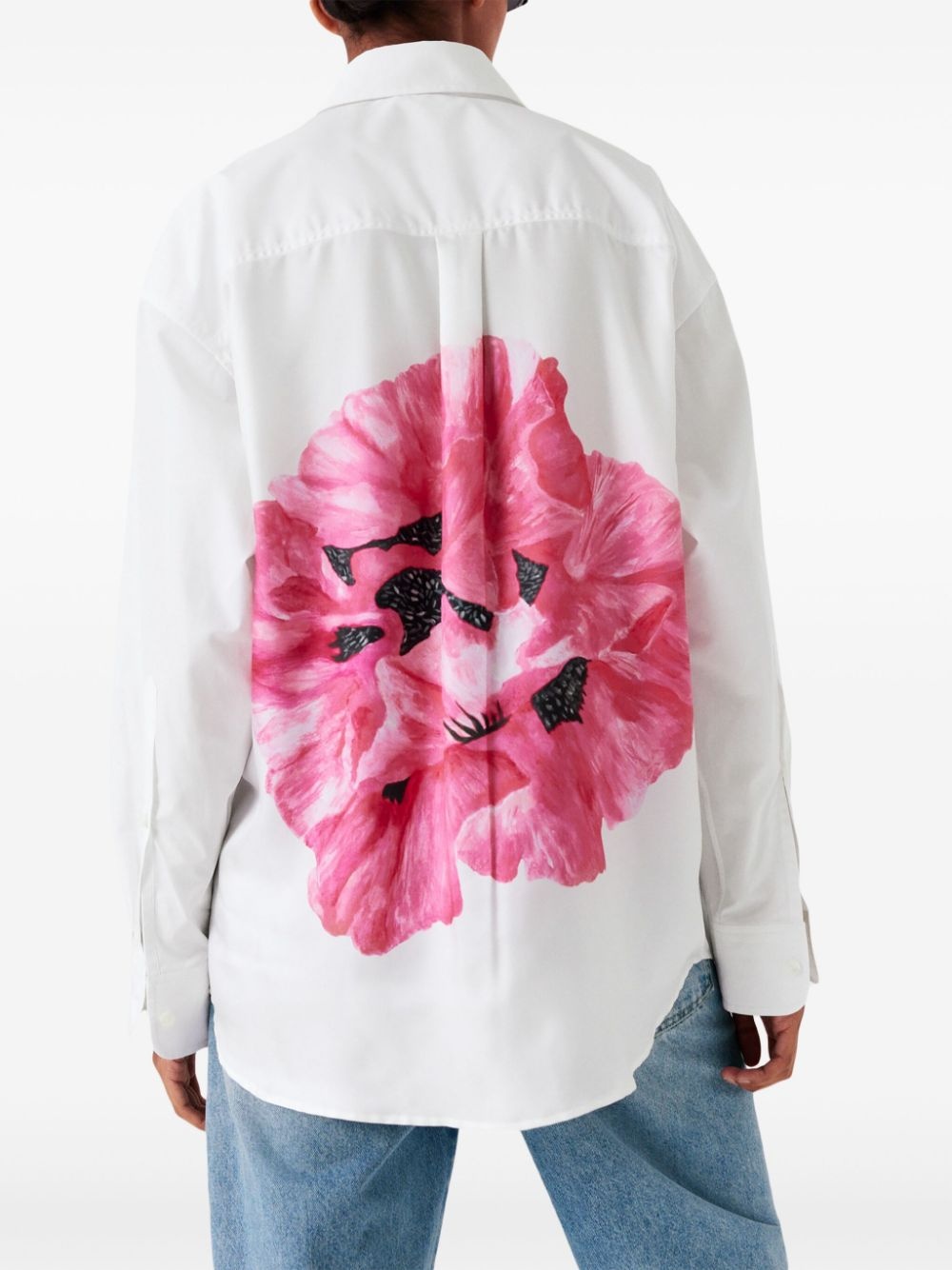 poppy-print shirt - 5