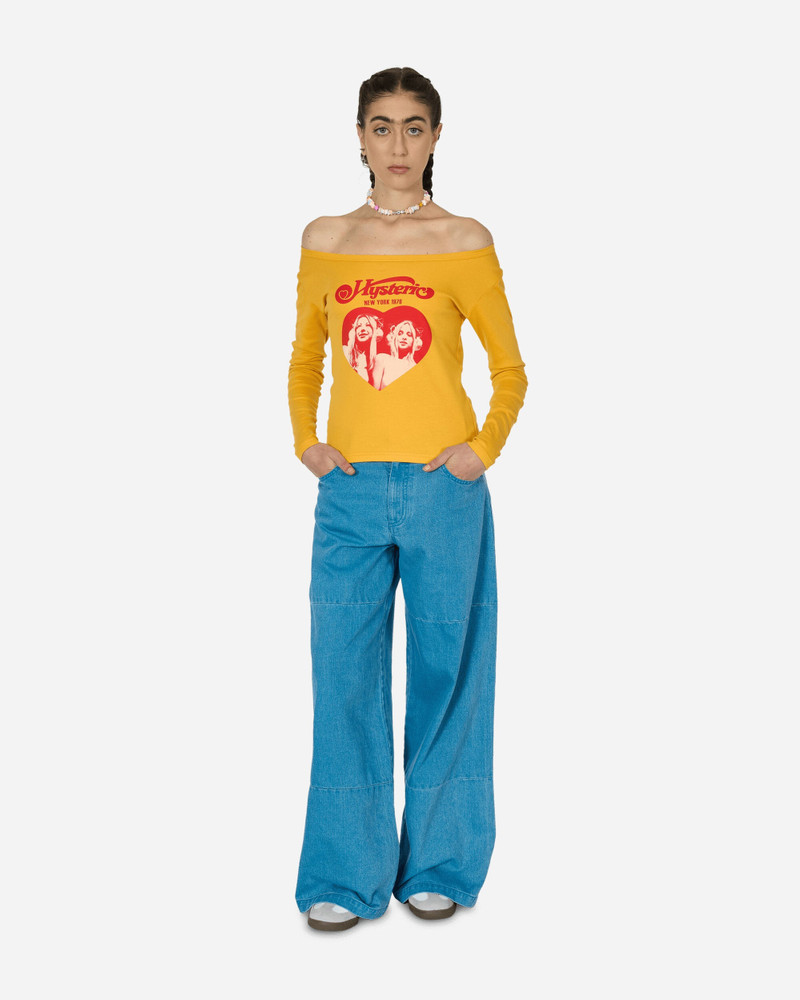 Hysteric Glamour Colored Denim Wide Pants Blue outlook