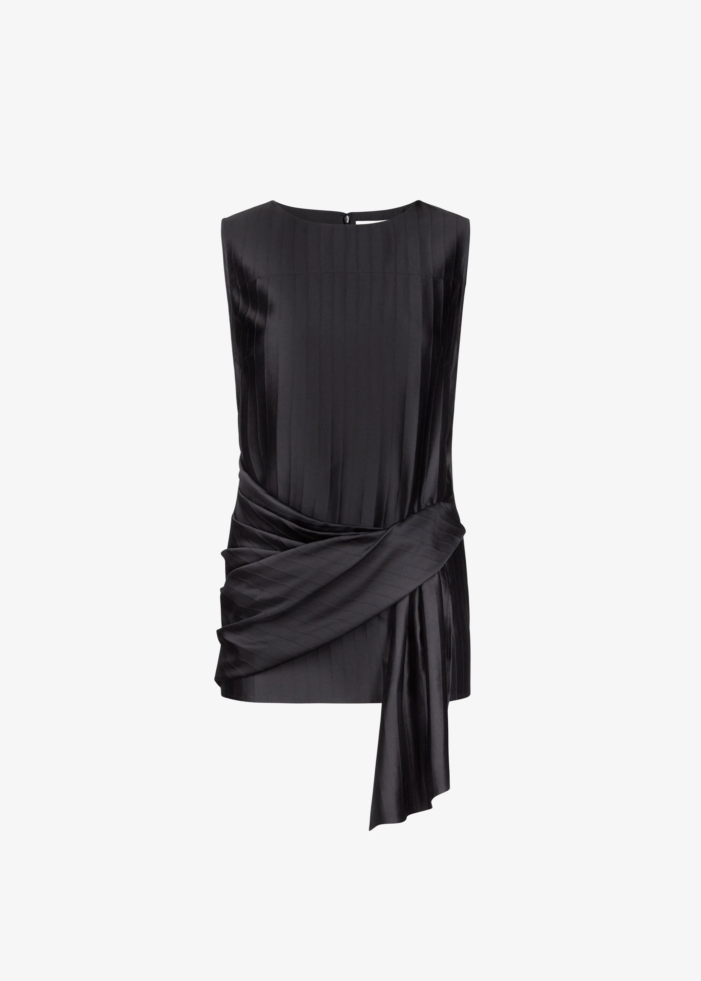 Loulou de Saison Fonda Draped Top - Black - 1