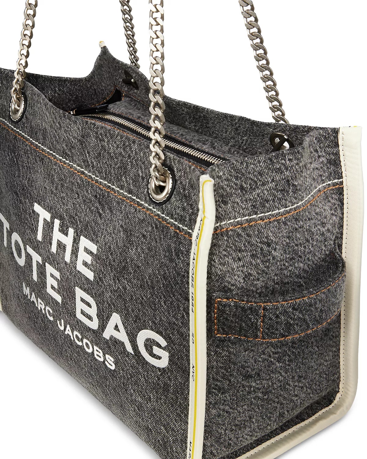 The Denim Chain Medium Tote Bag - 6