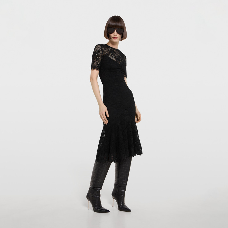 GUCCI GG flower stretch lace dress outlook