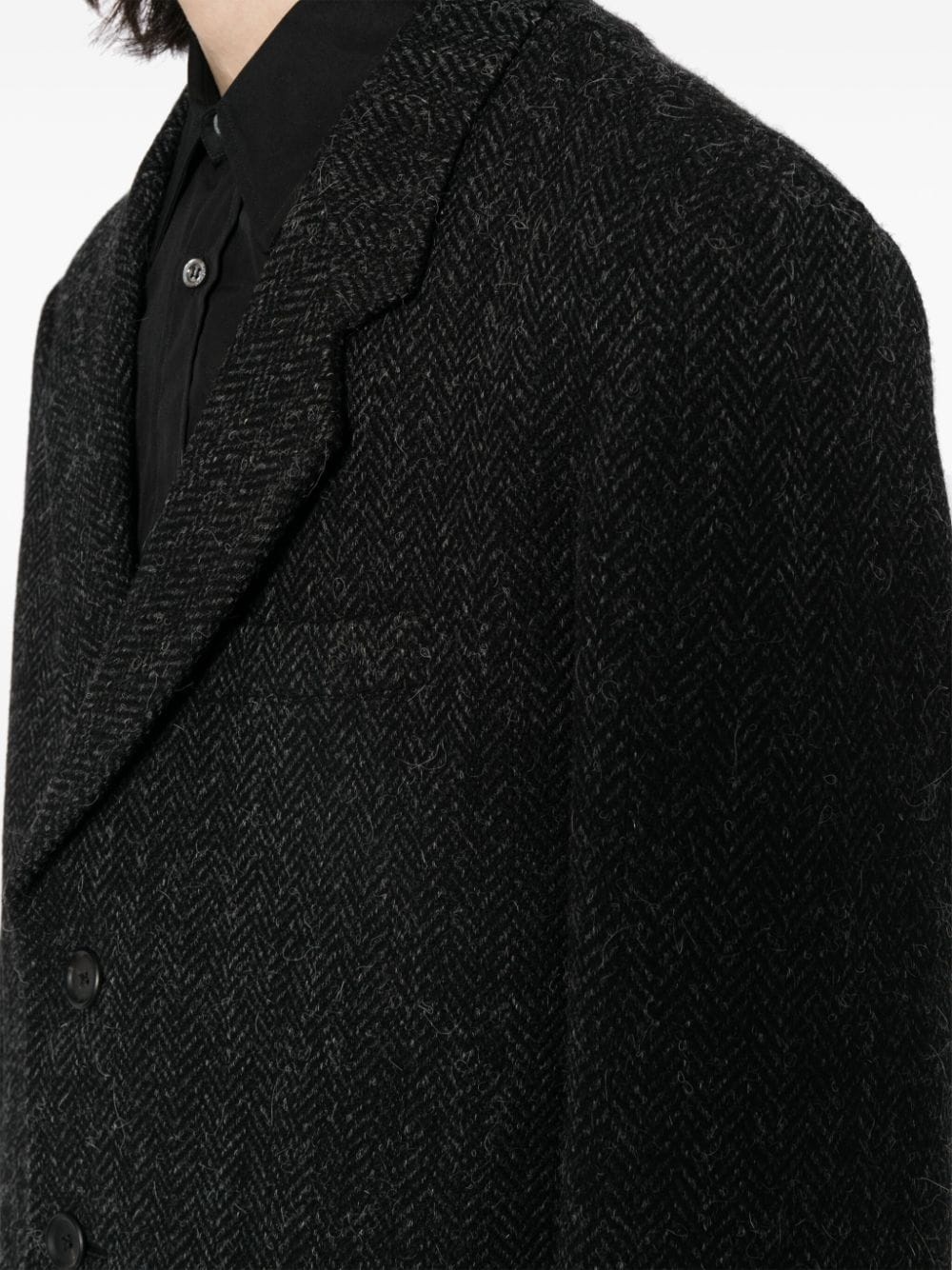 notched-lapels contrasting-trim blazer - 5
