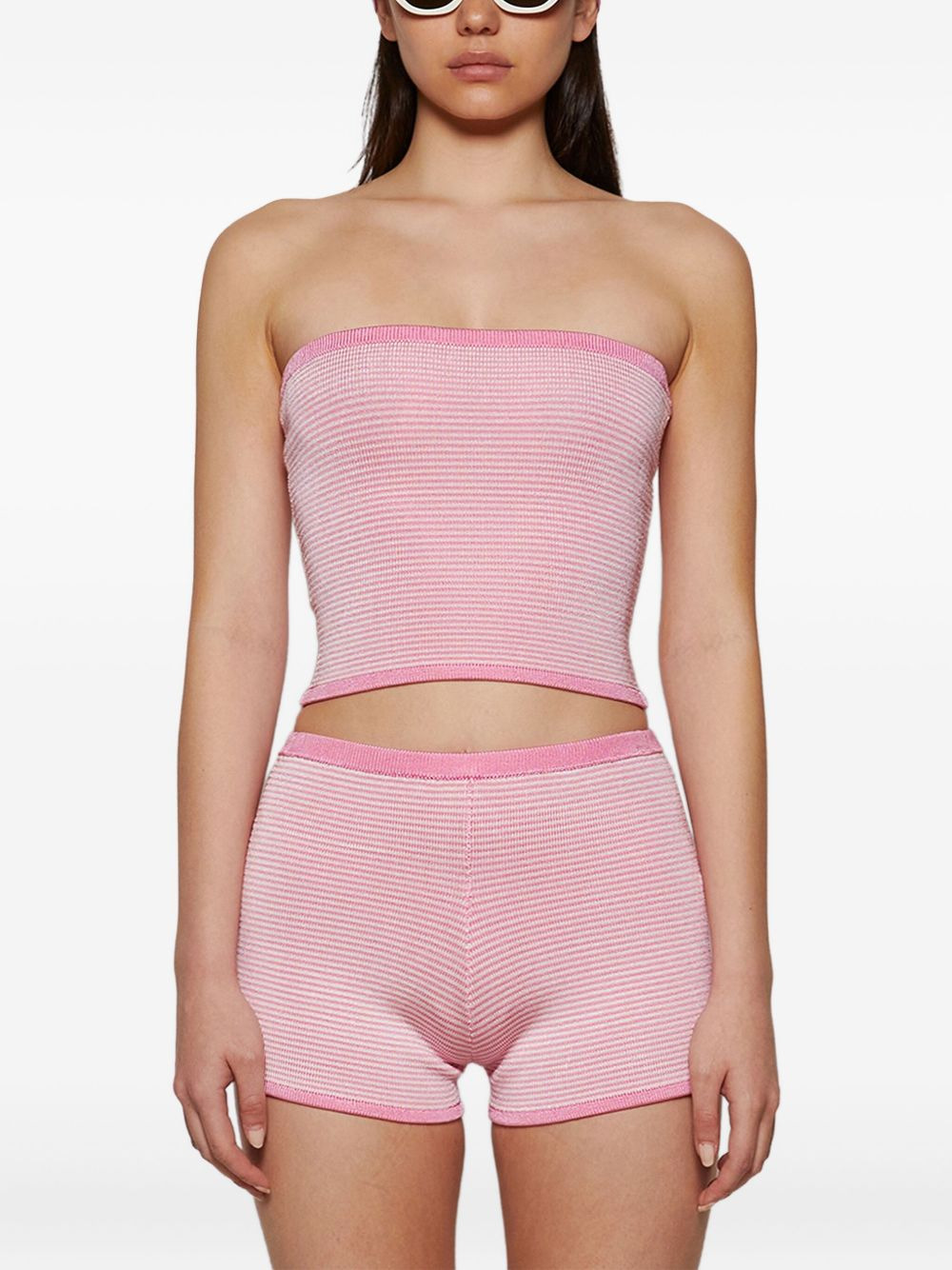 micro-stripe tube top - 3