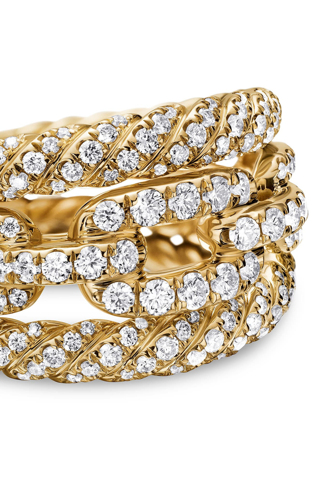 David Yurman Stax Diamond Stack Ring in Yellow Gold at Nordstrom - 4