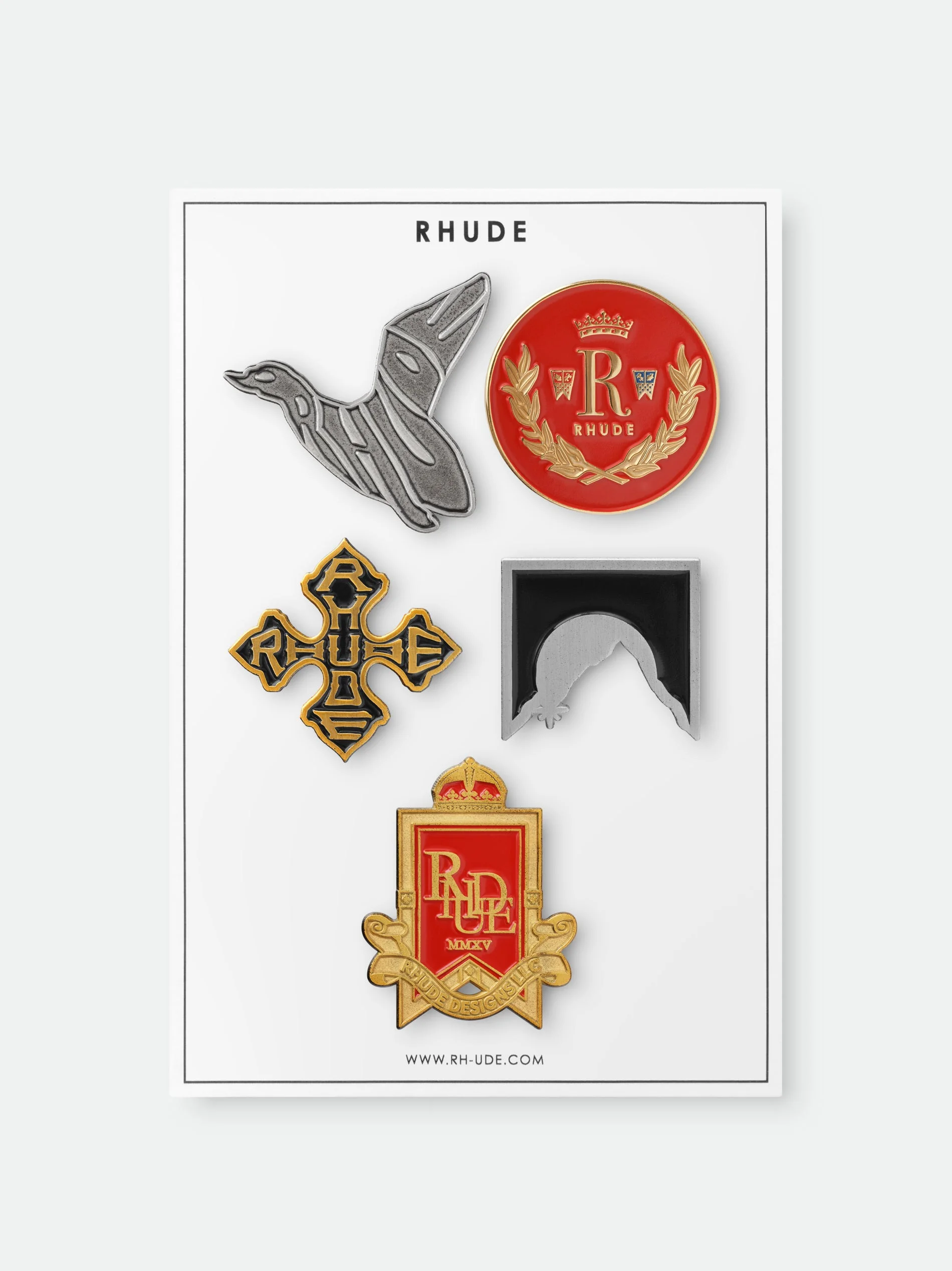RHUDE ENAMEL PIN SET - HOLIDAY EDITION - 1