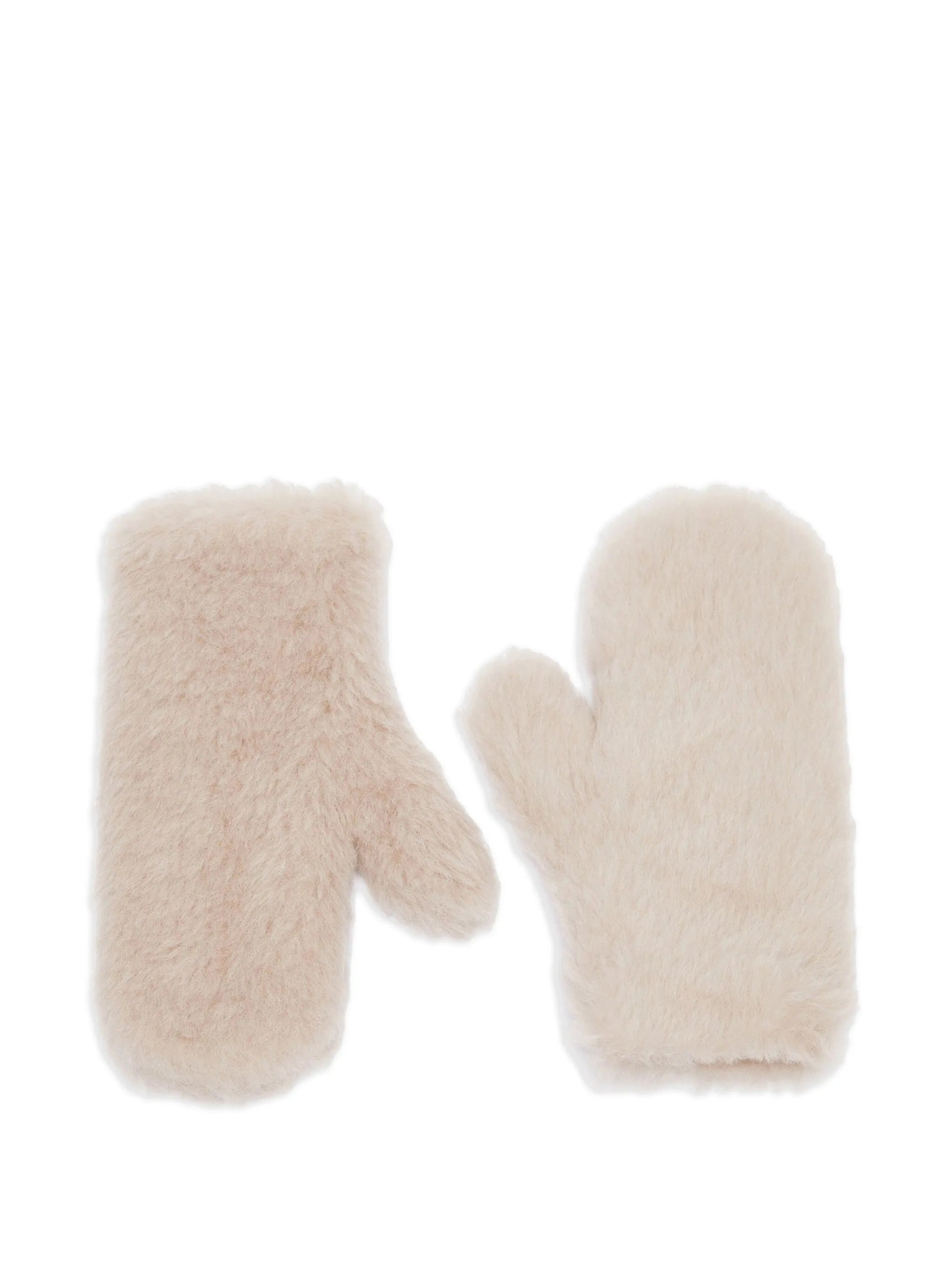 faux-fur mittens - 1