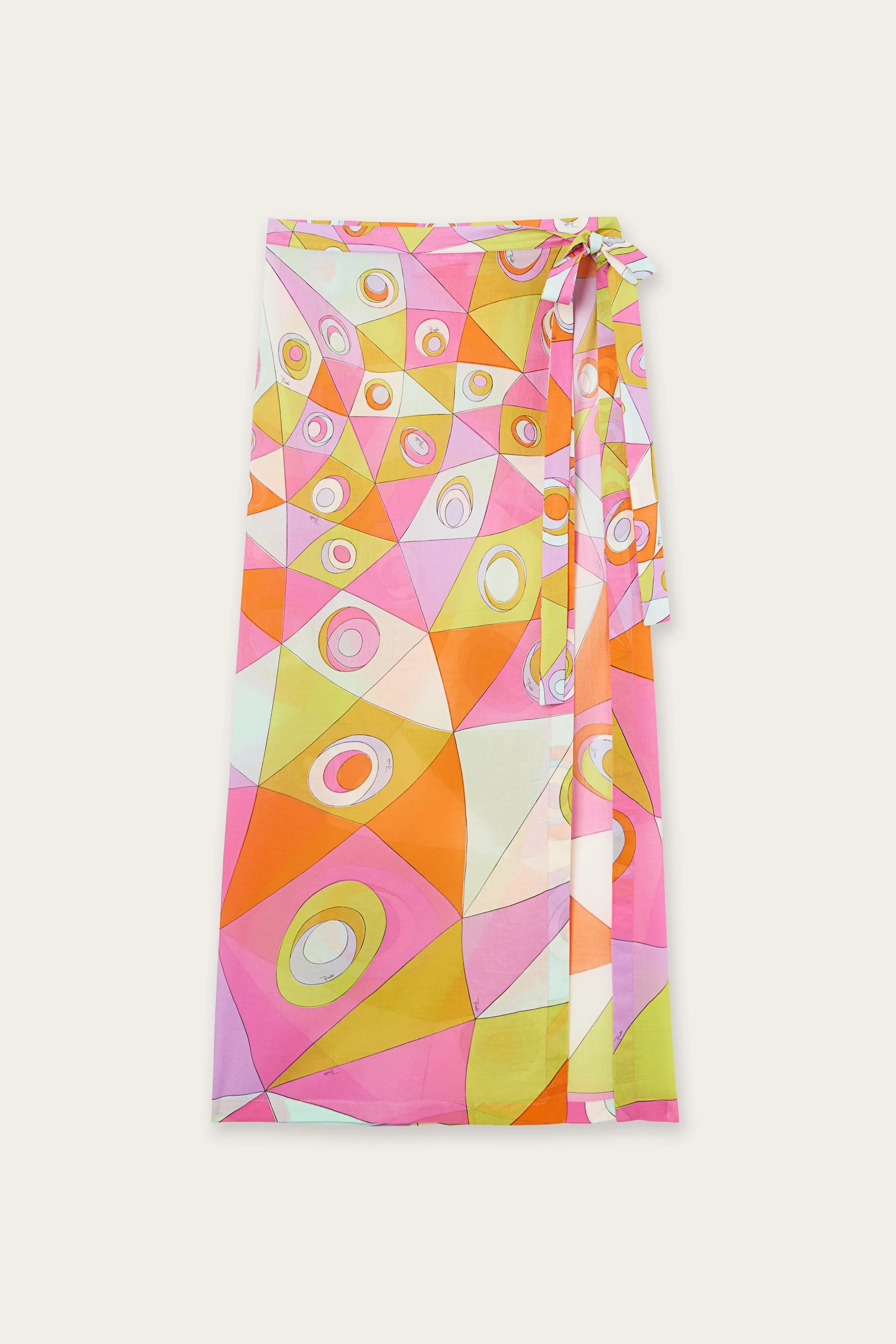 OCCHI PRINT COTTON SARONG SKIRT - 1